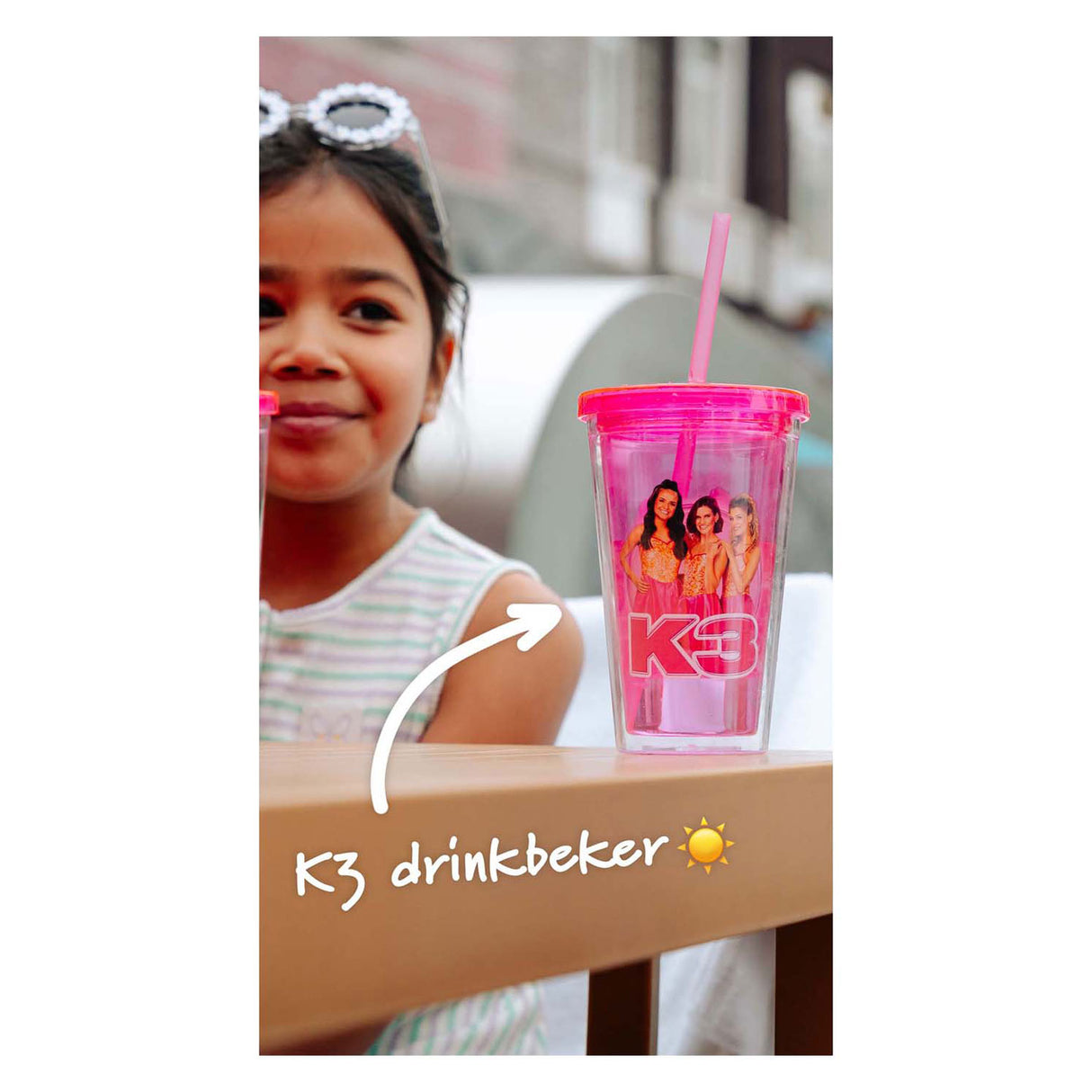 Studio 100 k3 drinkbeker met rietje