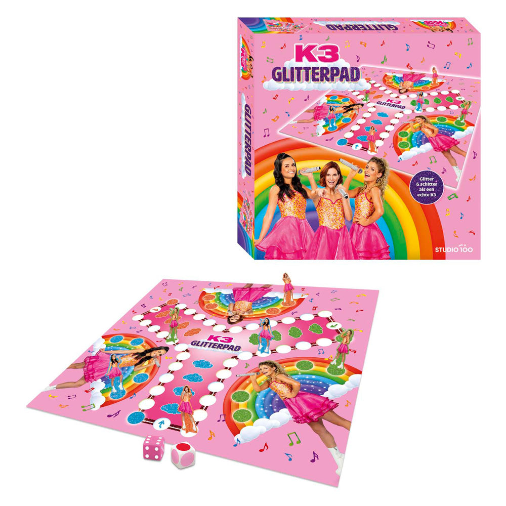Studio 100 k3 bordspel - glitterpad