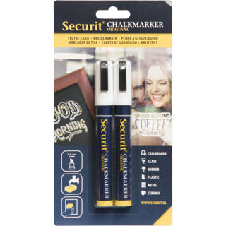 Quantore krijtstift set 2 2-6 mm wit securit