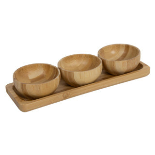 No brand bamboe tapasset 4dlg 21x7x4,4cm fsc 100%