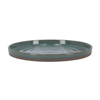 Bord plat d26 cm basalt ocean green