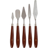 Creativ company paletmessen set, l: 17-23 cm, b: 1,5-2,5 cm, 5 stuk 1 doos
