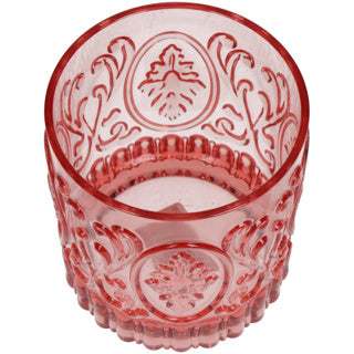 Geen merk beker beker 8,9x9,5 cm roze transparant