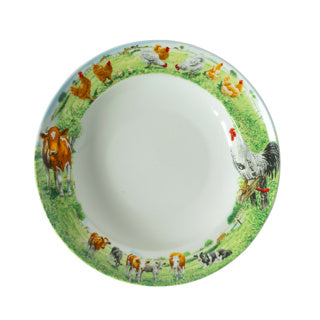 Wiebe van der zee bord diep 23 cm koe kip wiebe