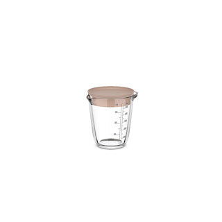 Glasmaatbeker 500ml met dekselkrijt