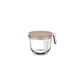 Glas maatbeker 1l met dekselkrijt
