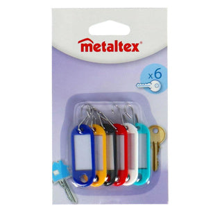 Metaltex sleutelkaartjes 6 stuks