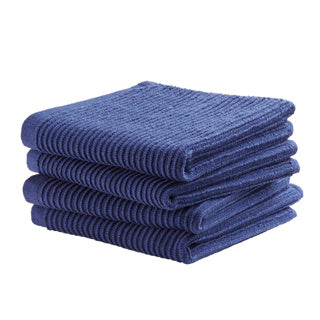 Ddddd vaatdoek basic blue 30 x 30 cm set 4
