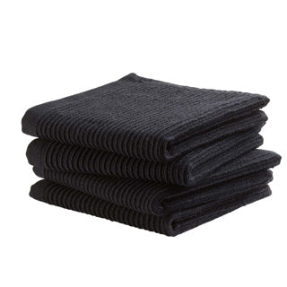 Ddddd vaatdoek basic black 30 x 30 cm set 4