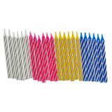 Metaltex taartkaarsen 24 stuks en 12 houders