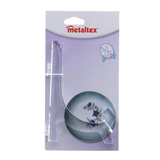 Metaltex bordenhouder 18-26 cm transparant