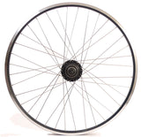Shimano achterwiel 28 inch nexus 7 naaf (zwart) - zac19 velg (zwart) met rvs spaken - voor schijfrem