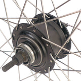 Shimano achterwiel 28 inch nexus 8 naaf (zwart) - zac19 velg (zwart) met rvs spaken - voor schijfrem