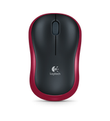 Logitech m185 wireless optical mouse red [rf 2.4ghz, 1000 dpi, 3-button, aa, 10m]
