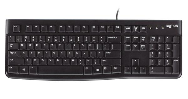 Logitech k120 business style usb keyboard [usb, 104-key, numpad, durable, black]