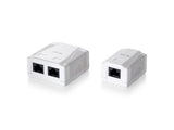 Equip 235112 surface mounted box 2-port cat.5e unshielded, white