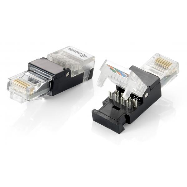 Equip 121163 rj-45 connector (set of 2pcs), utp, cat5e, toolfree, transparant