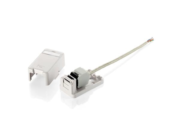Equip 125121 surface mounted keystone box for 1 keystone jack, white