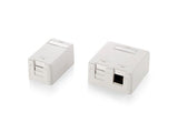 Equip 125121 surface mounted keystone box for 1 keystone jack, white