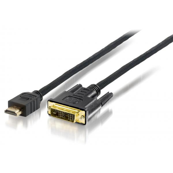 Equip 119329 high quality hdmi to dvi-d single-link adapter cable, m m, 10m, gold-plated, black