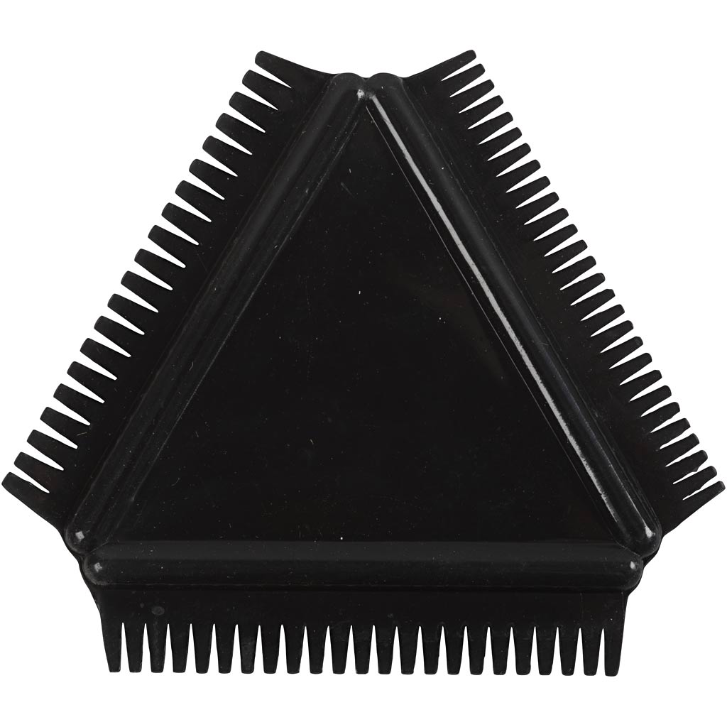 Creativ company structuurkam van rubber, afm 9 cm, zwart, 1 stuk