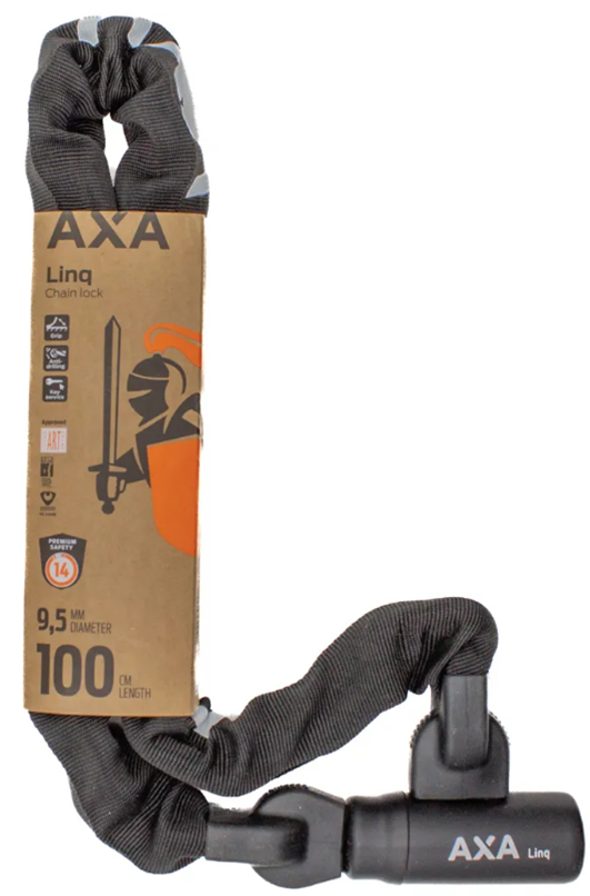 Axa kettingslot linq 100 9.5 - zwart