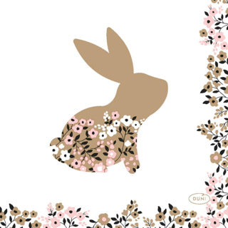 Duni paas servetten blooming bunnies 24x24 cm