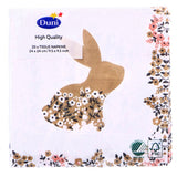 Duni paas servetten blooming bunnies 24x24 cm