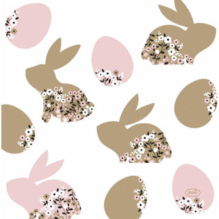 Duni paas servetten blooming bunnies 33x33 cm