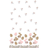 Duni paas tafellaken blooming bunnies 138x220 cm