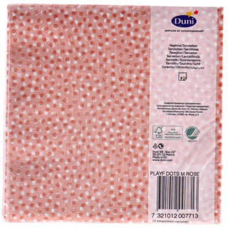 Duni servetten playful dots mellow rose 33x33 cm