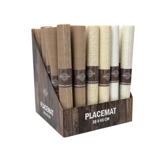 Placemat 30 x 45 cm polyester 3 assorti kleur