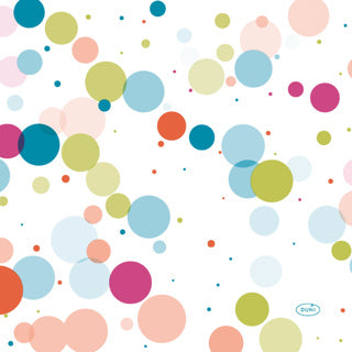Duni servetten festive bubbles multi 33x33 cm