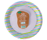 Duni borden stripes multi 22 cm 10 stuks