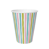 Duni bekers stripes multi 24 cl 10 stuks