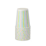 Duni bekers stripes multi 24 cl 10 stuks