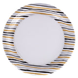 Duni borden stripes black gold 22 cm 10 stuks