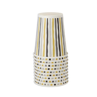 Duni bekers stripes black gold 24 cl 10 stuks