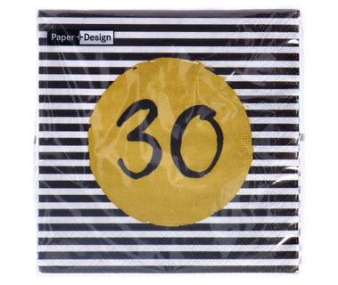 Servetten 30th birthday 33x33 cm