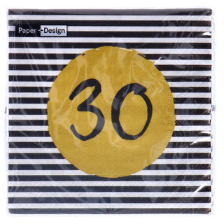 Servetten 30th birthday 33x33 cm
