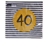 Servetten 40th birthday 33x33 cm