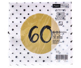Duni servetten 60th birthday 33x33 cm