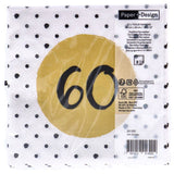 Duni servetten 60th birthday 33x33 cm