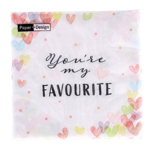 Duni servetten hearts favour 33x33 cm