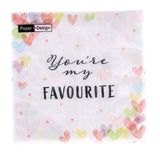Duni servetten hearts favour 33x33 cm