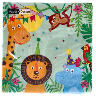 Creativ company servetten, feest beesten, afm 33x33 cm, 20 stuk 1 doos