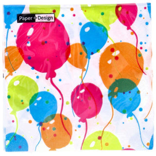 Servetten splash balloons 33x33 cm