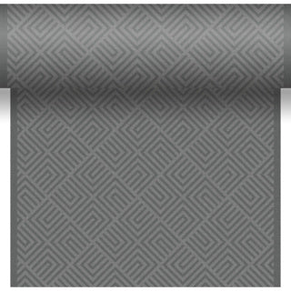 Duni tafelkleed 3-in-1 mosaic granite grey 40x480 cm