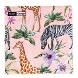 Servetten zebras girafes 33x33 cm