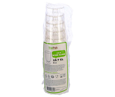 Duni plastic wijnglazen 15,7 cl 8 stuks